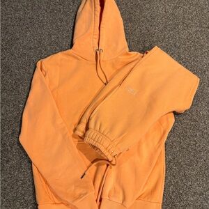 Orange Hoodie and Sweatpants Set